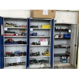 3x (no.) metal double door cupboards and contents to include pneumatic hand tools and associated