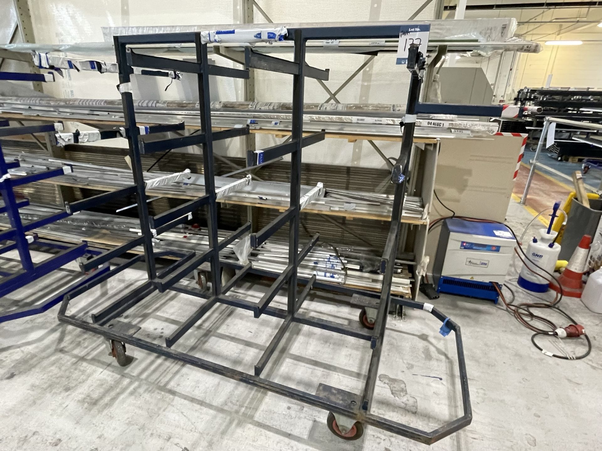 3x (no.) metal framed, five tier, double sided transporter frames, 1450 x 850 x 1550mm approx. and - Bild 5 aus 5