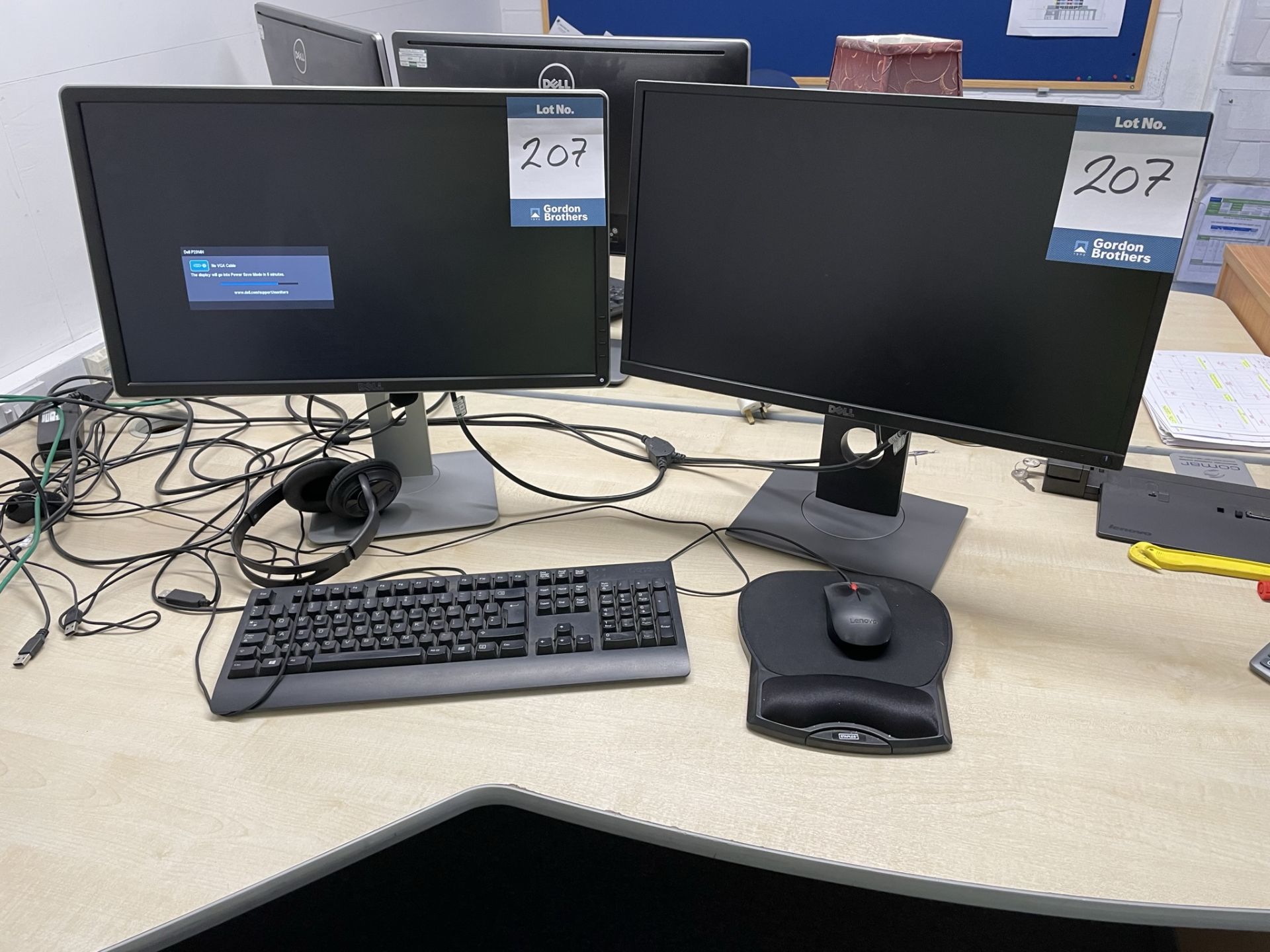 2x (no.) Dell monitors, keyboard and ThinkPad docking station