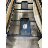 Metal framed, double sided transporter frame, 1200 x 600 x 2200mm approx. with metal framed,