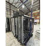 Metal framed, seventeen section transport frame, 2500 x 1200 x 3400mm approx. (excluding