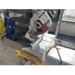Pegic, R250 mitre cut off saw, Serial No. - (DOM: 2013) with aluminium feed stand and swarf bin