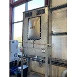 Fabricated dust collection hopper and stand, approx. size 1200 x 600 x 1900mm