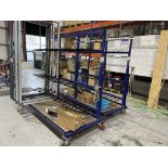 3x (no.) metal framed 19 section single sided transporter frames, 2300 x 900 x 2000mm approx. (