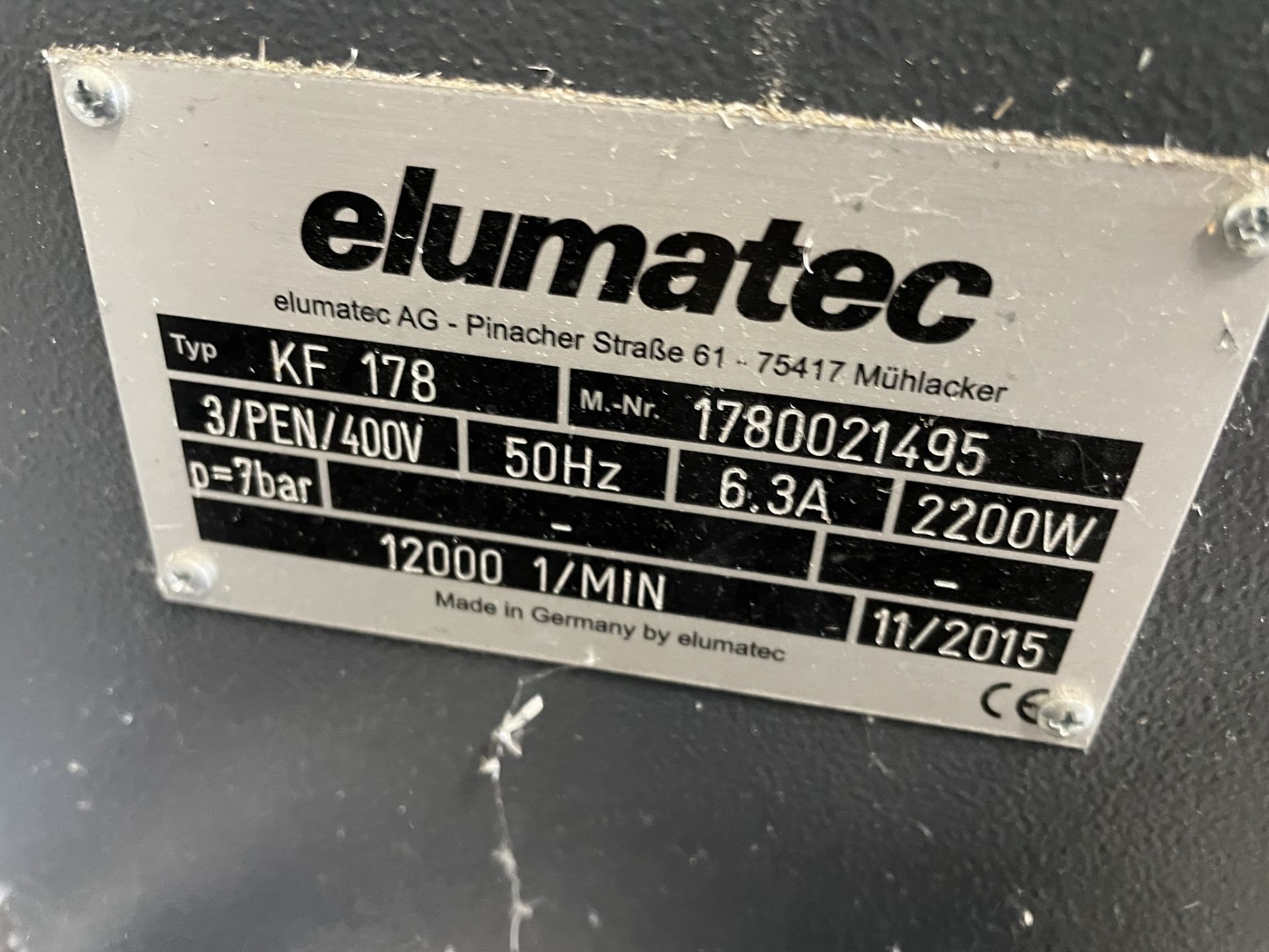 Elumatec, KF178 three head copy router, Serial No. 1780021495 (DOM: 2015) with roller in and out - Image 6 of 6