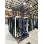 Metal framed, seventeen section transporter frame, 2500 x 1200 x 3400mm approx. (excluding