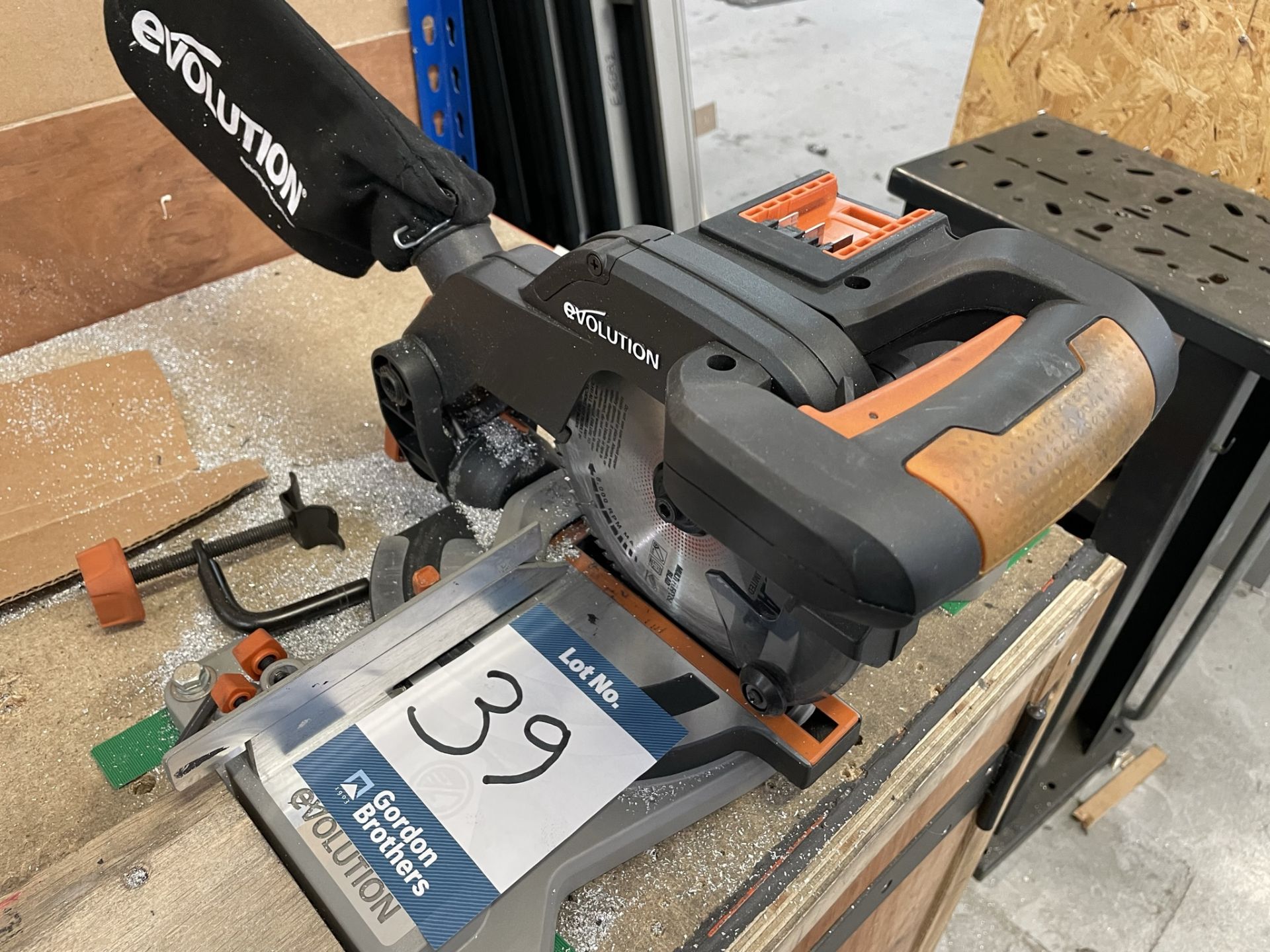 Evolution, R185 cordless mitre cut off saw (missing battery/charger)