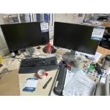 2x (no.) Dell monitors, ThinkPad docking station and keyboard