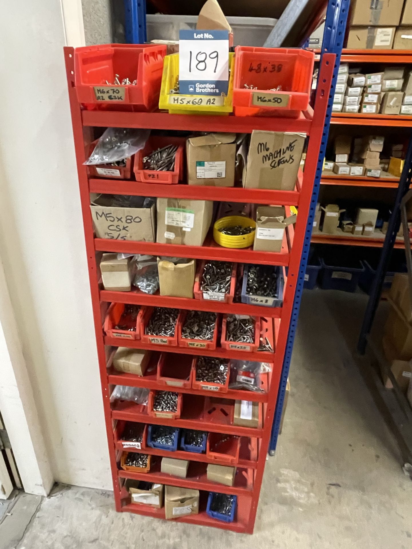 Large quantity industrial fixing and consumables on 3x (no.) racks, as lotted - Image 2 of 6