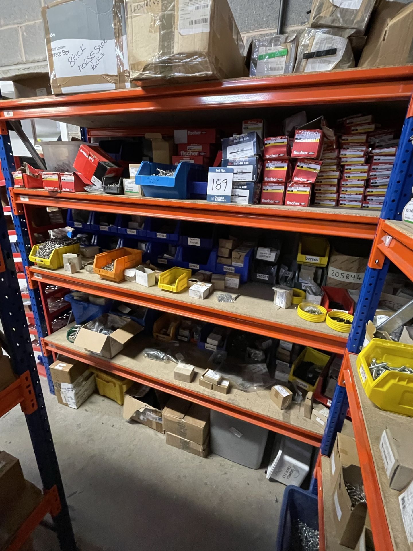 Large quantity industrial fixing and consumables on 3x (no.) racks, as lotted - Image 3 of 6