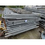 Approx. 70x (no.) Heras type, fencing panels, each panel 3400 x 1800mm (H) and quantity of stands