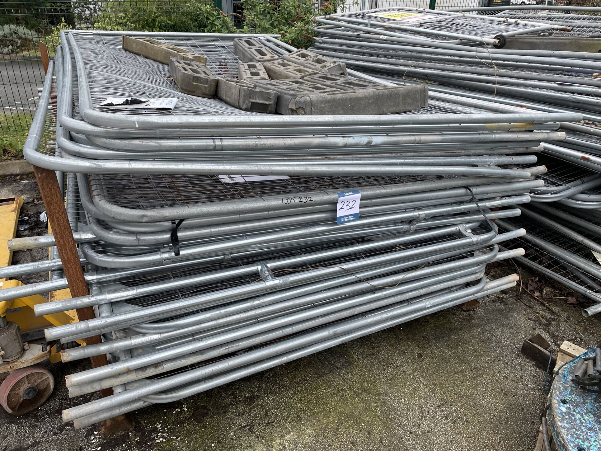 Approx. 70x (no.) Heras type, fencing panels, each panel 3400 x 1800mm (H) and quantity of stands