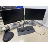 2x (no.) Dell monitors, HP Thunderbolt dock and keyboard