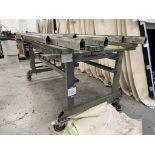 Mobile/expandable window frame fabrication bench, 2000 x 1400mm approx. (excluding contents)