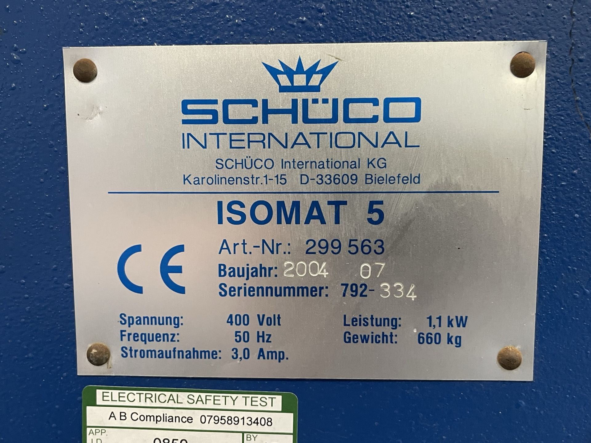 Schuco International, Isomat 5 profile rolling machine, Serial No. 792-334 (DOM: 2004) with roller - Image 5 of 16