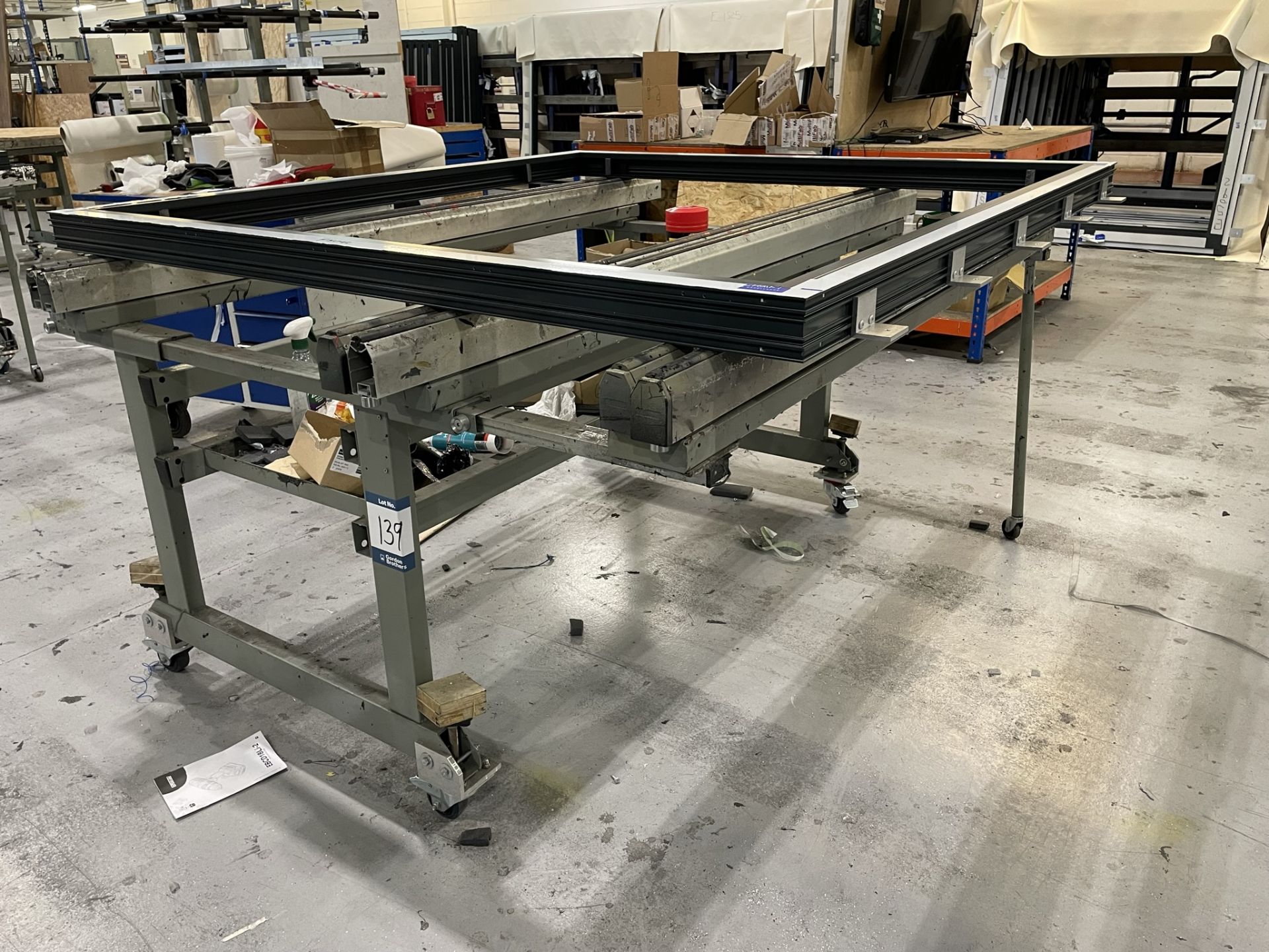 Mobile/expandable window frame fabrication bench, 2000 x 1400mm approx. - Image 2 of 2