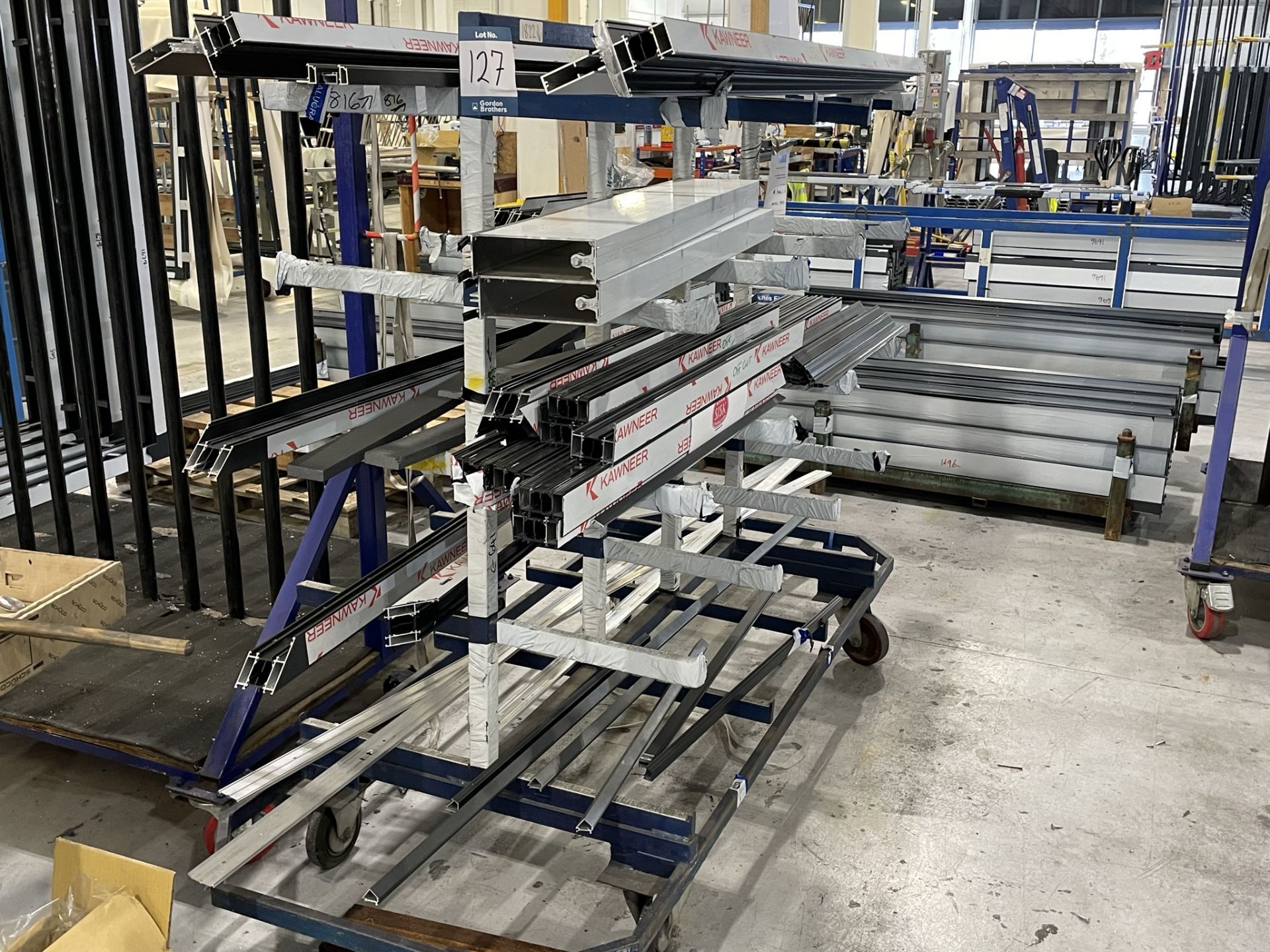 Metal framed, five tier transporter rack, 1400 x 900 x 1700mm approx. (excluding contents) - Image 2 of 2