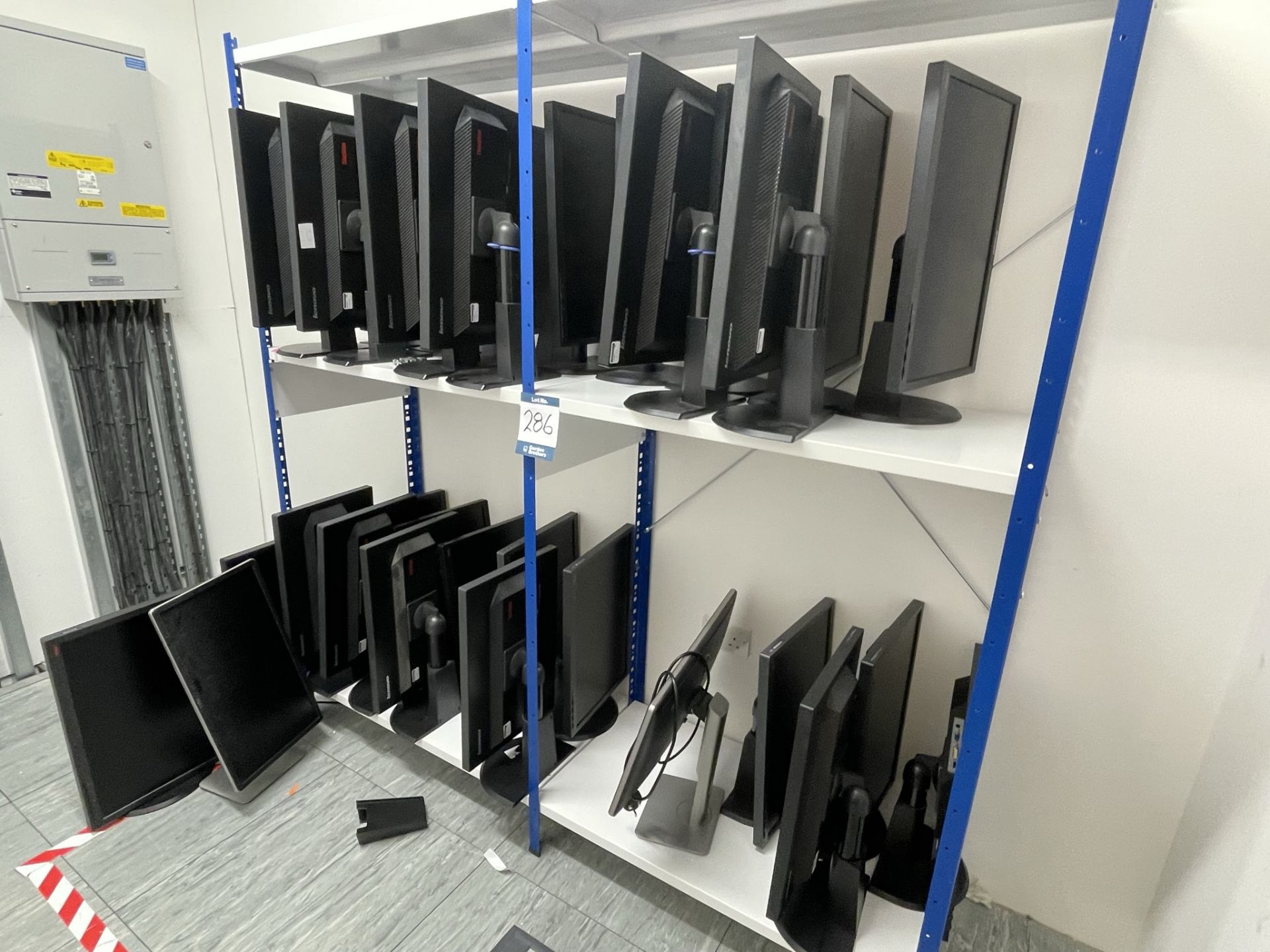Approx. 30 assorted flat screen monitors and quantity power leads - Image 2 of 2