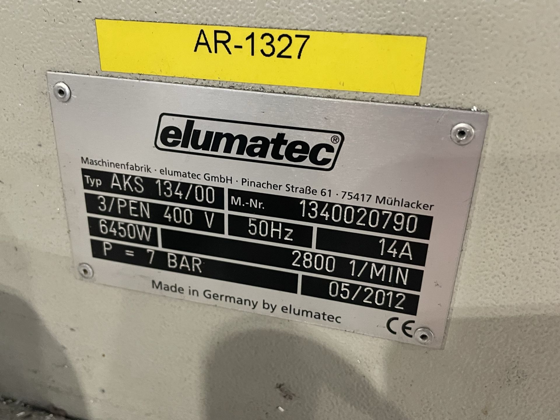 Elumatec, AKS134/00 end milling and notching saw, Serial No. 1340020790 (DOM: 2012) and 2x (no.) - Image 8 of 8