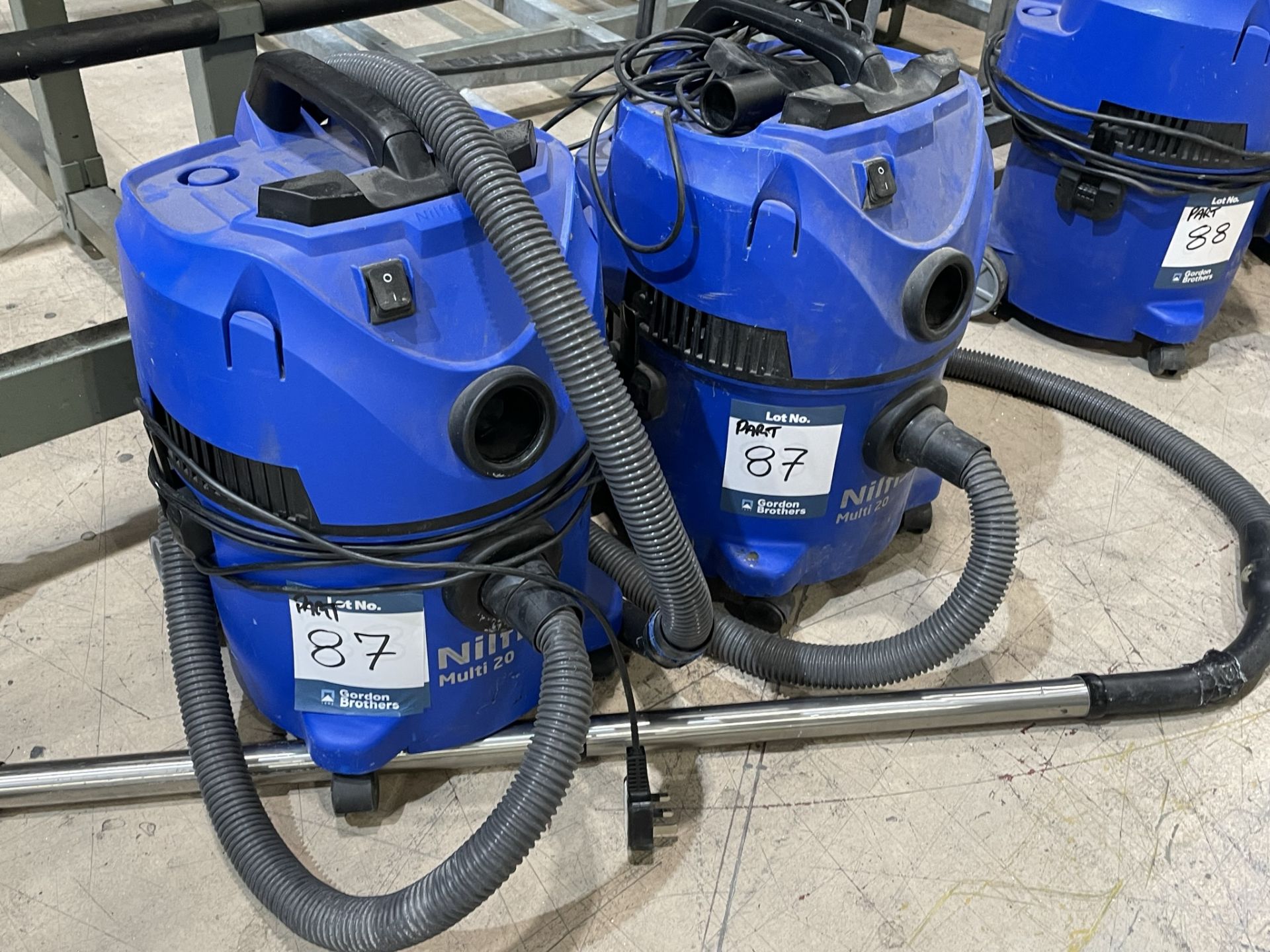 2x (no.) Nilfisk, Multi 20 commercial tub vacuum cleaners