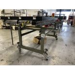 Mobile/expandable window frame fabrication bench, 2000 x 1400mm approx. (excluding contents)