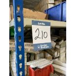 9x (no.) bays RR, four tier light duty boltless metal racking, each bay 900 x 630 x 2400mm (approx.)