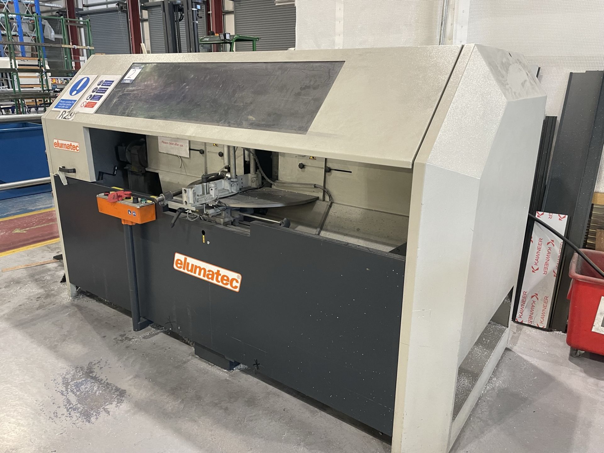 Elumatec, AKS134/00 end milling and notching saw, Serial No. 1340020790 (DOM: 2012) and 2x (no.) - Image 2 of 8