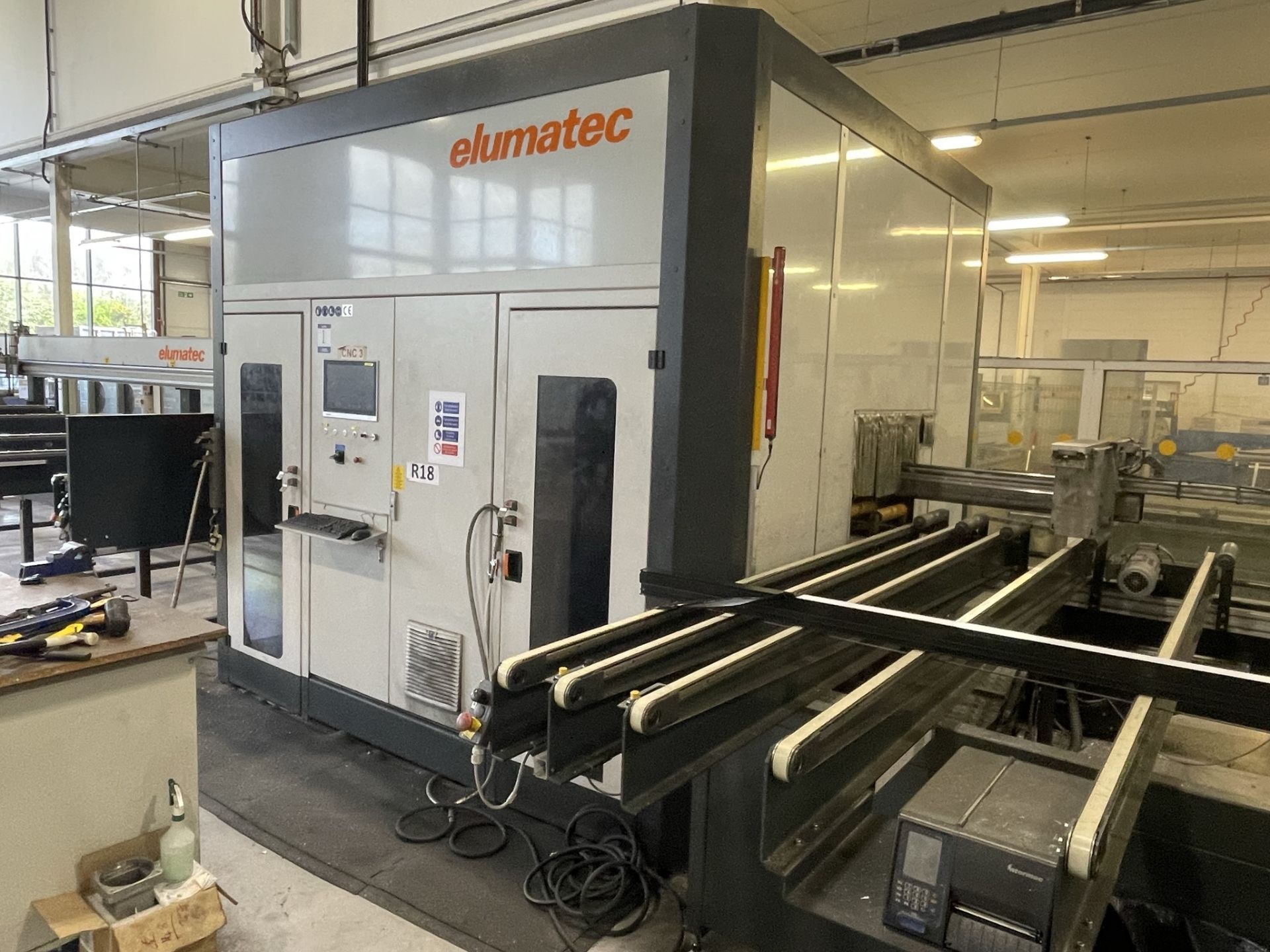 Elumatec, SBZ628/XL/LEFT CNC profile machining and cut to length machine, eight station tool - Bild 7 aus 12