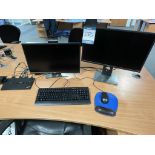 6x (no.) Dell, monitors with 2x (no.) ThinkPad docking station and an HP, Thunderbolt dock