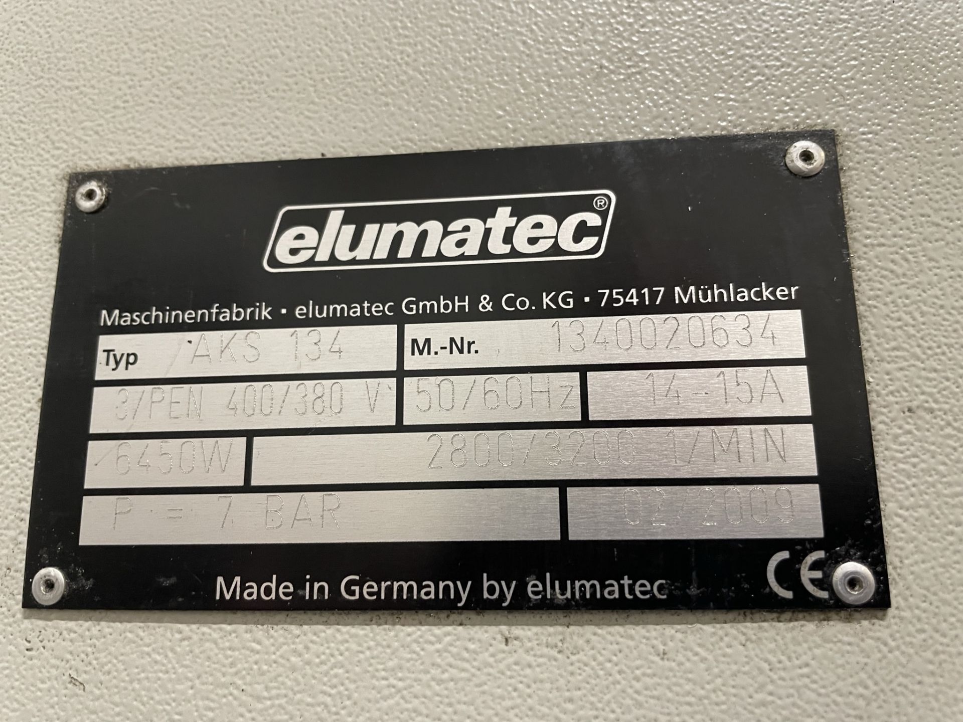 Elumatec, AKS134 twin head end miller notching saw, Serial No. 1340020634 (DOM: 2009) - Image 6 of 6