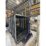 Metal framed, seventeen section transport frame, 2500 x 1200 x 3400mm approx. (excluding contents)