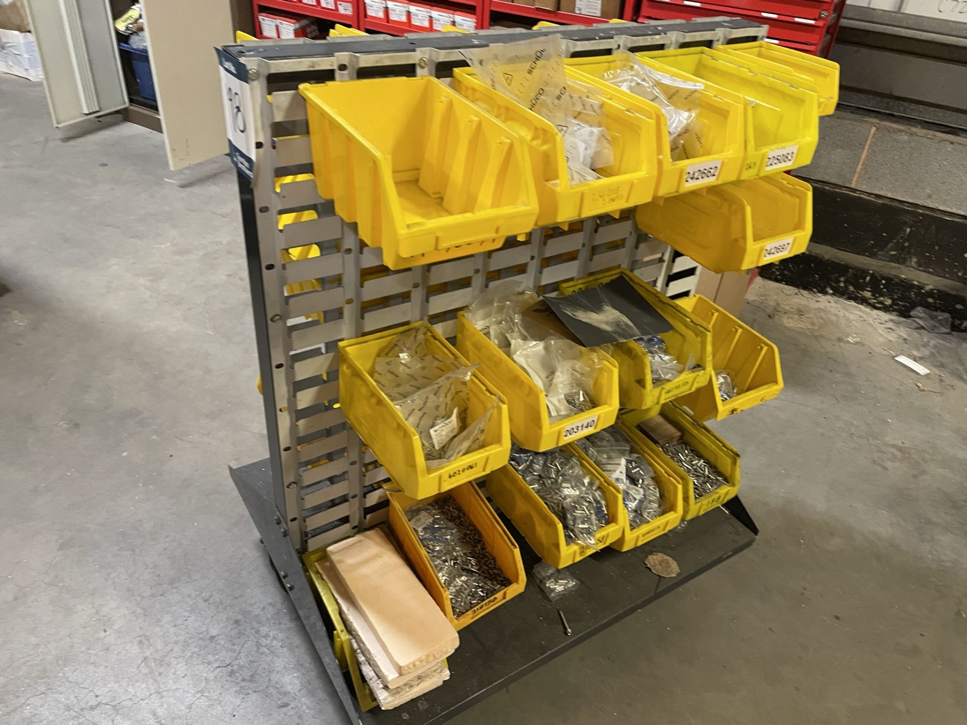 Double sided, small component storage trolley - Image 2 of 3