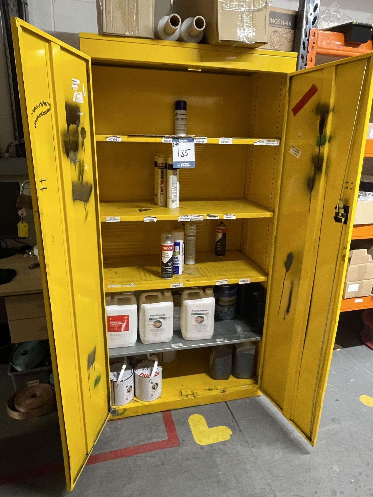 3x (no.) metal double door cupboards and contents, as lotted - Image 3 of 3