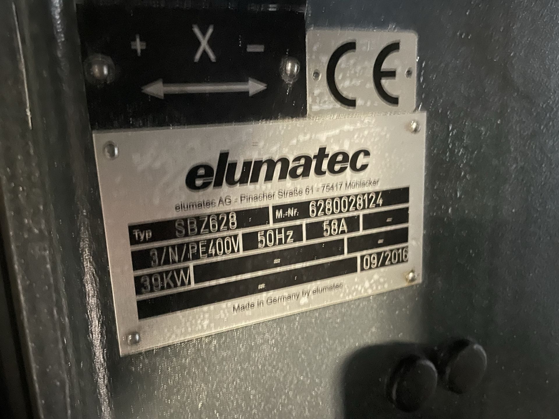 Elumatec, SBZ628/XL/LEFT CNC profile machining and cut to length machine, eight station tool - Image 12 of 12