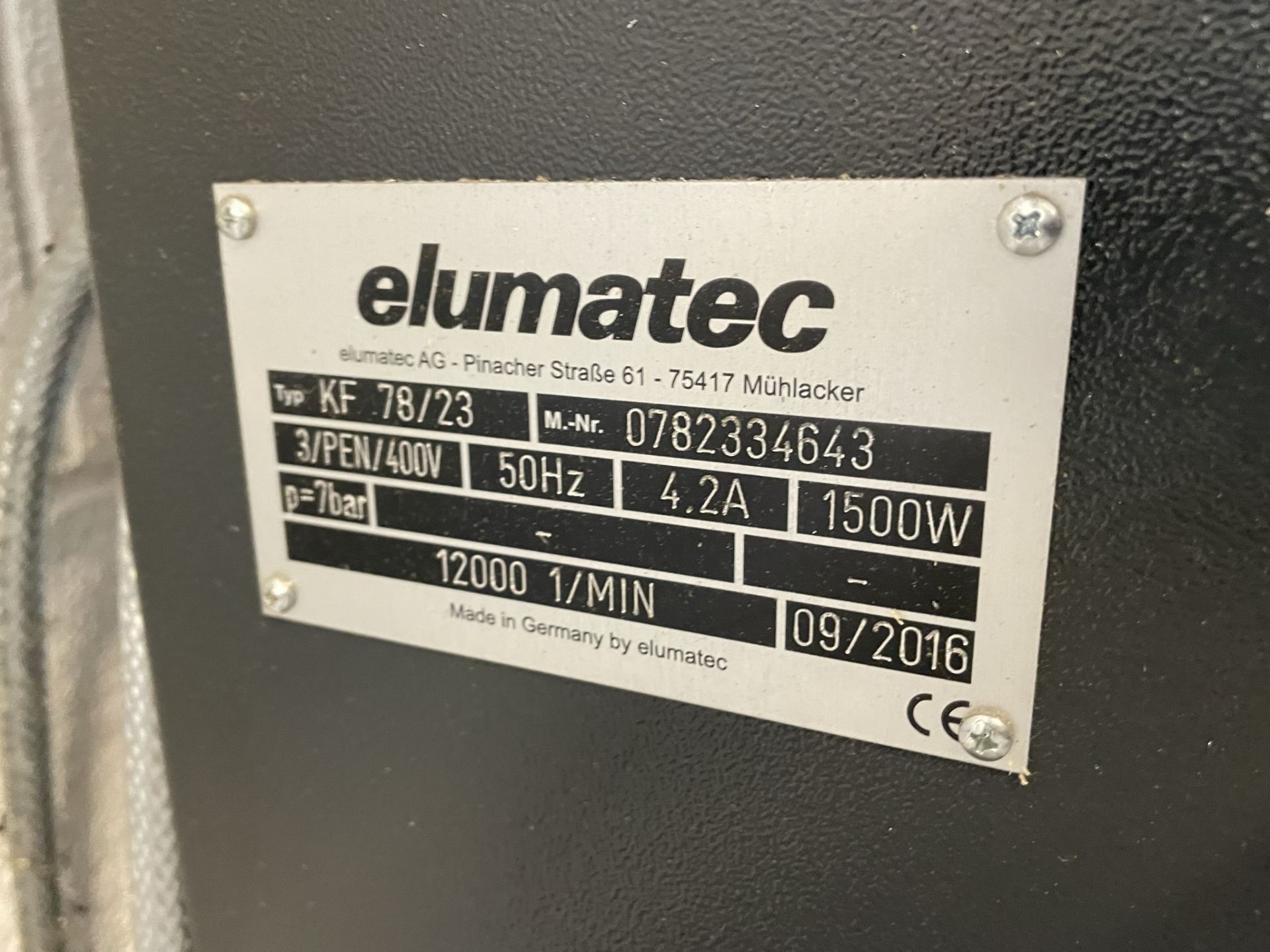 Elumatec, KF78/23 twin spindle copy router, Serial No. 0782334643 (DOM: 2016) - Bild 5 aus 5