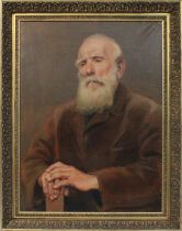 A Late 19th- Early 20th Century Portrait Painting of Sir William Thomson, 1st Baron Kelvin (Irish/