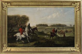 A Late 19th- Early 20th Century Hunting Scene by CHARLES WALLER SHAYER (1826-1914, British). 'Oil on