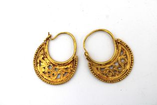 A Byzantine Gold Pair of Earrings from 500- 600 A.D. 7g