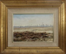 A George Edward Lodge (1860-1954) Landscape, Oil on canvas laid to board. Signed lower right and