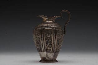 A Persian 840 Silver Tested Miniature Oil Jug. H: Approximately 10.5cm