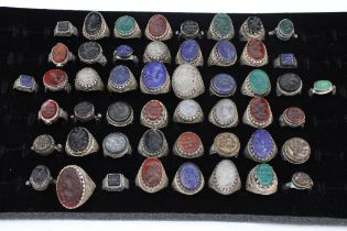 A Collection of 50 Intaglio Rings.