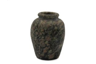 An Egyptian Granite Miniature Vase from the Middle Kingdom Period 1500 B.C. H: Approximately 6cm