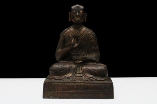 A Chinese Tibetan Large Bronze Buddhist Statue. H: Approximately 24cm