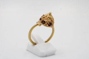 A Byzantine Gold Ring in the Form of a Church from 500- 600 A.D. Ring Size: US7.5 UK17 5g