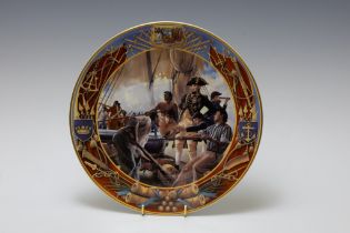 A Fine China Collector Plate "Nelson at Trafalgar and Wellington at Waterloo" by the Royal Doulton, 