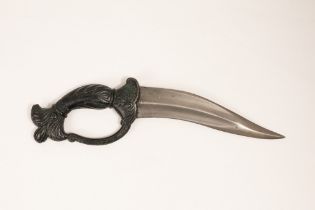 An Indian Handstone Dagger from the 19th Century. L: Approximately 34cm