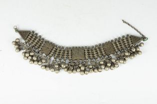 A Tribal Yemeni White Metal Necklace. 127g