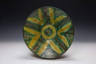 An Islamic Persian Nishapur Tang Splashed Bowl from the 10th Century. D: Approximately 36.5cm