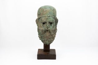 A Bronze Figure of a Greek Statesman's Head or Probably a Dignitary. H: Approximately 37cm The fo