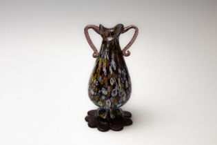 A Vintage Italian Murano Glass Flower Pot from the 19th Century. H: Approximately 21cm